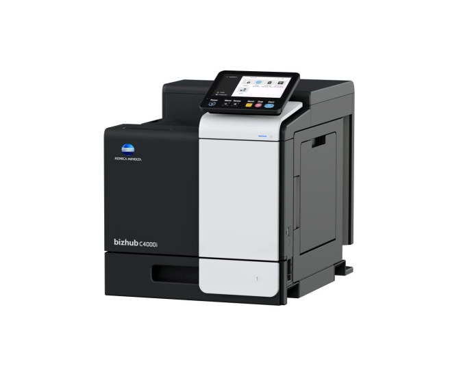 Konica Minolta bizhub C4000i (Принтер, Color, 40 ppm, Duplex, 1200x1200, 60-210 g/m2, RAM 4GB, 8GB SD, 1,6 GHz, panel 7" sensor, USB/GBE/WiFi(opt.), full toners, запуск инженером) - фото №1