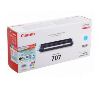 Тонер-картридж CANON 707C к LBP 5000/5100 синий оригинал - фото №1
