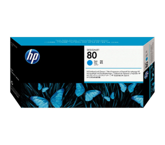 Печатающая головка HP 80 с устройством очистки для DsgJ 1050C,C Plus/1055CM,CM Plus , синяя (просрочен рекомендуемый срок годности!!) - фото №1