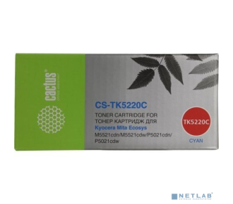 CACTUS TK-5220С Тонер-картридж для Kyocera Ecosys M5521cdn/M5521cdw/P5021cdn/P5021cdw, голубой, 1200 стр. - фото №1