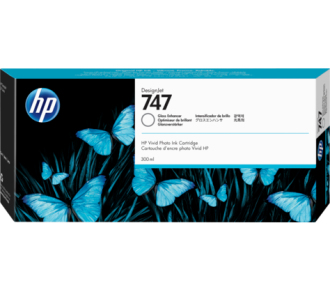 Cartridge HP 747 для HP DesignJet Z9+ , усилитель глянца, 300 мл - фото №1