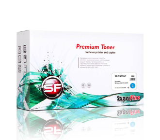 Картридж лазерный совместимый Kyocera TK-570C голубой 12K SuperFine - фото №1