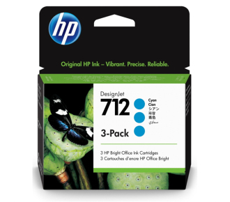 Картридж 712 для HP DJ T230/630, 29млХ3шт (O) голубой 3ED77A - фото №1