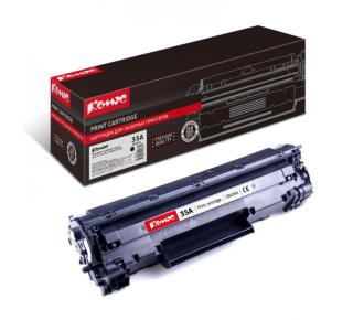 Картридж лазерный Комус 35A CB435A для HP черный совместимый - фото №1