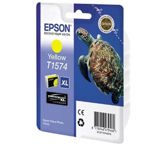 Картридж EPSON T1574 желтый для R3000 - фото №1