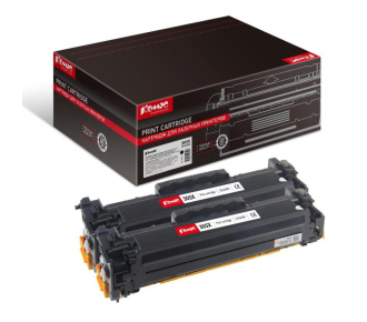 Картридж лазерный Комус 305X CE410XD для HP черный совместимый повышенной емкости (двойная упаковка) - фото №1