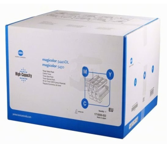 Konica Minolta Комплект тонеров (CMY) голубой/пурпурный/желтый расширенной ёмкости для mc 5440/5450 3 х 12 000 стр. - фото №1