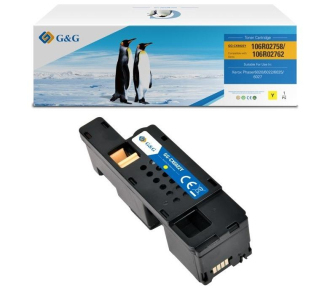 Print cartridge G&G для  Xerox Phaser 6020/6022 WC 6025/6027 106R02762 1 400 стр. жёлтый гарантия 36 мес. - фото №1