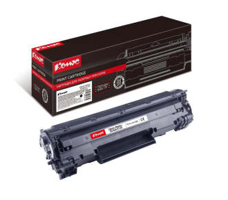 Картридж лазерный Комус CB435/CB436/CE285A/С725 для HP/Canon черный совместимый повышенной емкости - фото №1