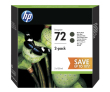Картридж HP 72 для DJ T610/T620/T770/T1100/T1120/ T1200/T2300/T1300/T790, двойная упаковка C9403A, черный (2*130мл) - фото 1