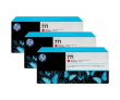 Cartridge HP 771C для DesignJet Z6200, хроматический красный, тройная упаковка B6Y08A (3*775мл) (просрочен рекомендуемый срок годности!!) - фото 1