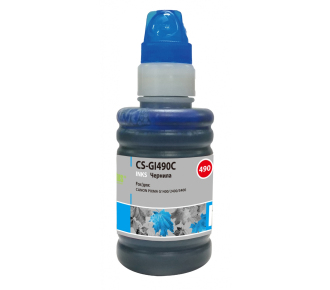 Cactus Чернила CS-GI490C для Canon Pixma G1400/G2400/G3400, голубой, 100мл