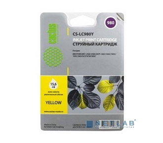 Cactus LC-980Y Картридж струйный Cactus CS-LC980Y желтый для Brother DCP-145C/165C MFC-250C/290C (16ml)