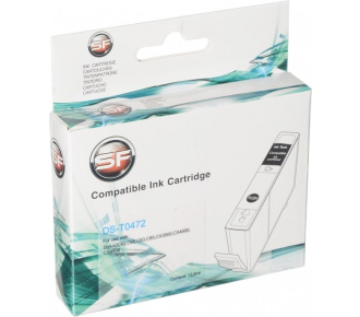 Картридж струйный совместимый Epson T0472C голубой SuperFine