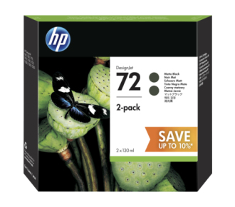 Картридж HP 72 для DJ T610/T620/T770/T1100/T1120/ T1200/T2300/T1300/T790, двойная упаковка C9403A, черный (2*130мл)