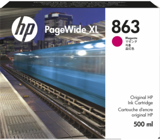 Cartridge HP 863 для PageWide XL 3920, пурпурный (500 мл)