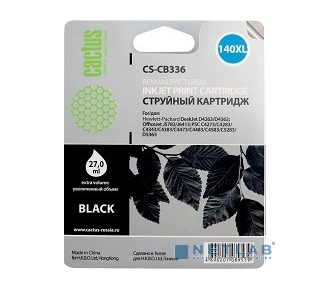 Cactus CB336HE Картридж (CS-CB336) №140 XL для DeskJet D4263/D4363; OfficeJet J5783/J6413, (черный)