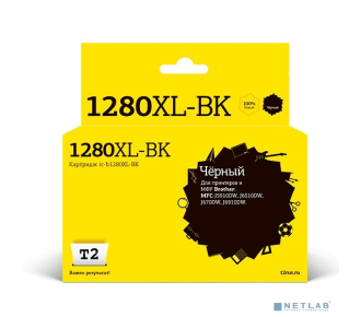 T2 LC-1280XBK Картридж (IC-B1280XL-BK) струйный для Brother MFC-J5910DW/J6510DW/J6710DW/J6910DW, черный