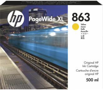 Cartridge HP 863 для PageWide XL 3920, желтый (500 мл)